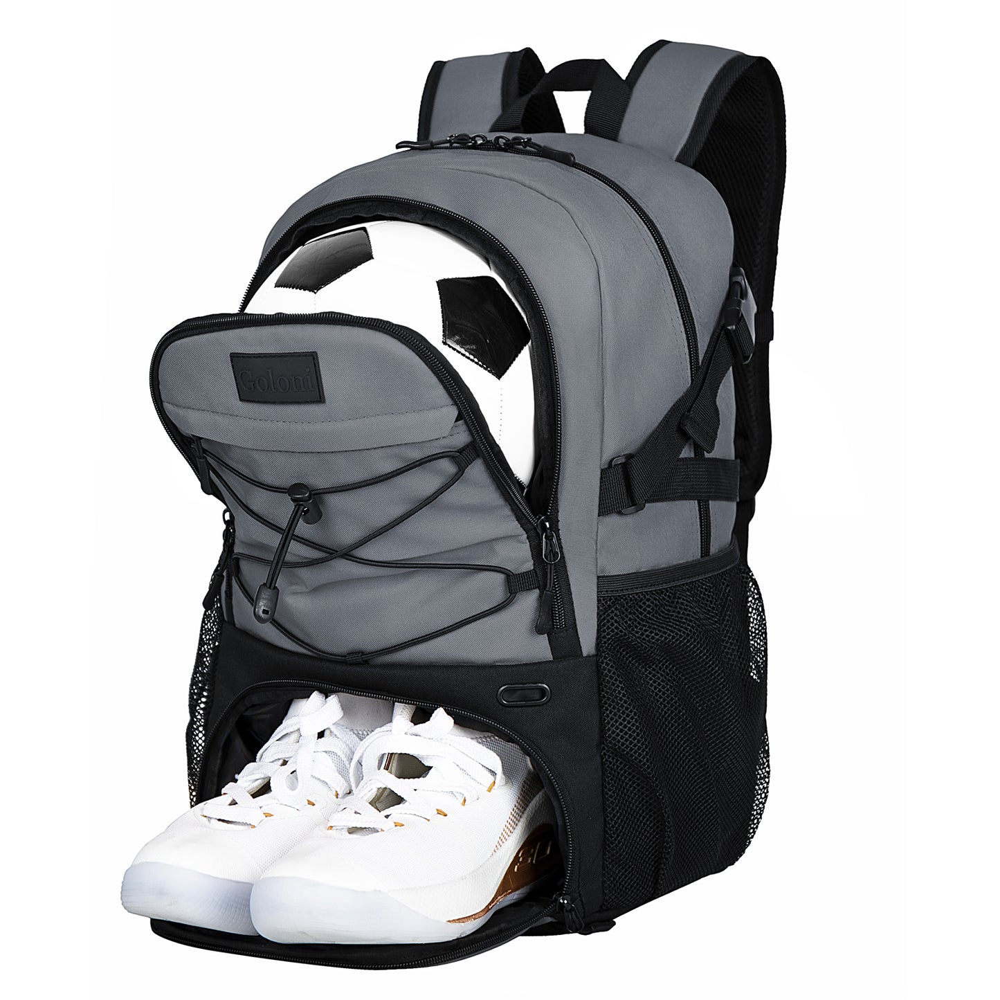 Goloni Soccer Backpack,Basketball Backpack with Ball Compartment & Shoe Compartment,Backpack for Basketball,Soccer
