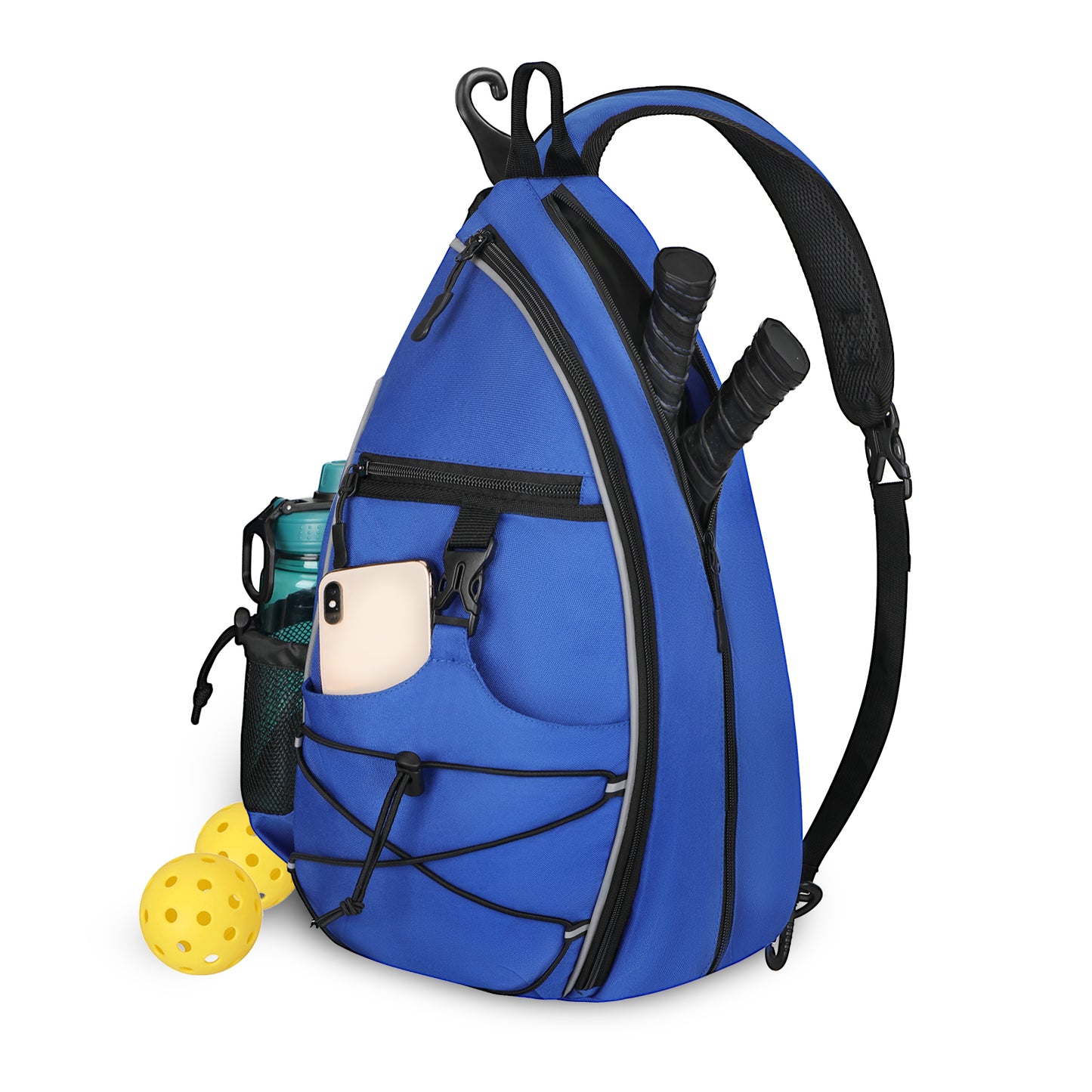 Goloni Pickleball Bag for Women,Mens Pickle ball Backpack,Lightweight Sling Bag with Fence Hook,Large Capacity,Safety Pocket