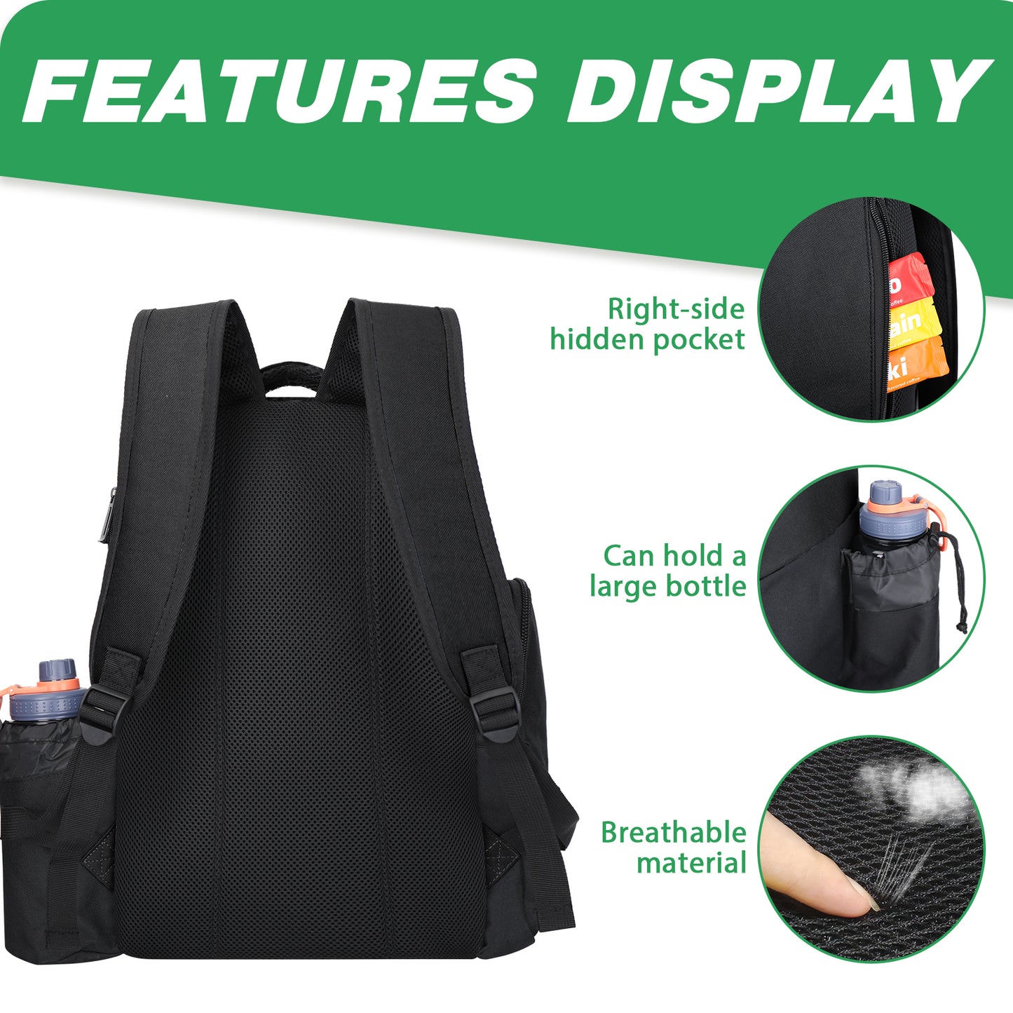 Disc Golf Bag Holds 23+ Discs,Durable Disc Golf Backpack with cooler compartment,Large Capacity Frisbee Bags