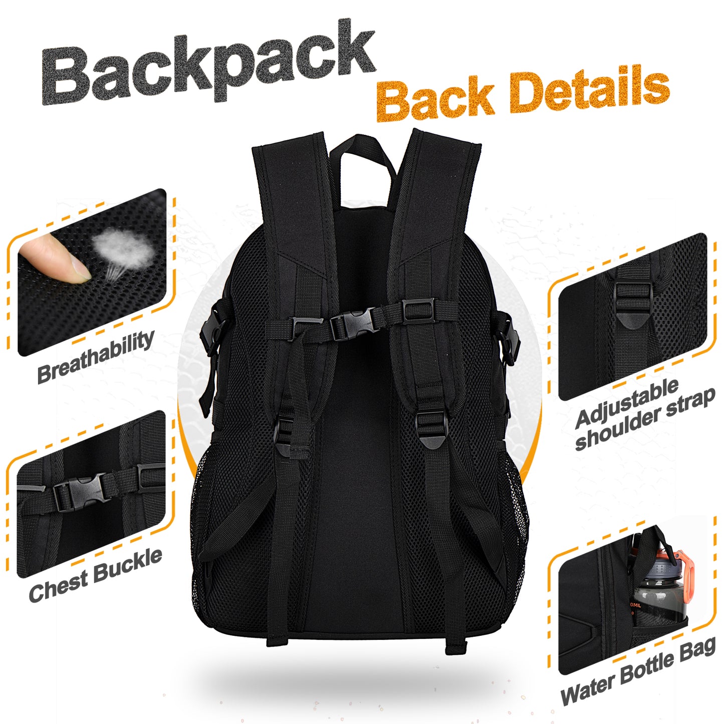 Goloni Soccer Backpack,Basketball Backpack with Ball Compartment & Shoe Compartment,Backpack for Basketball,Soccer