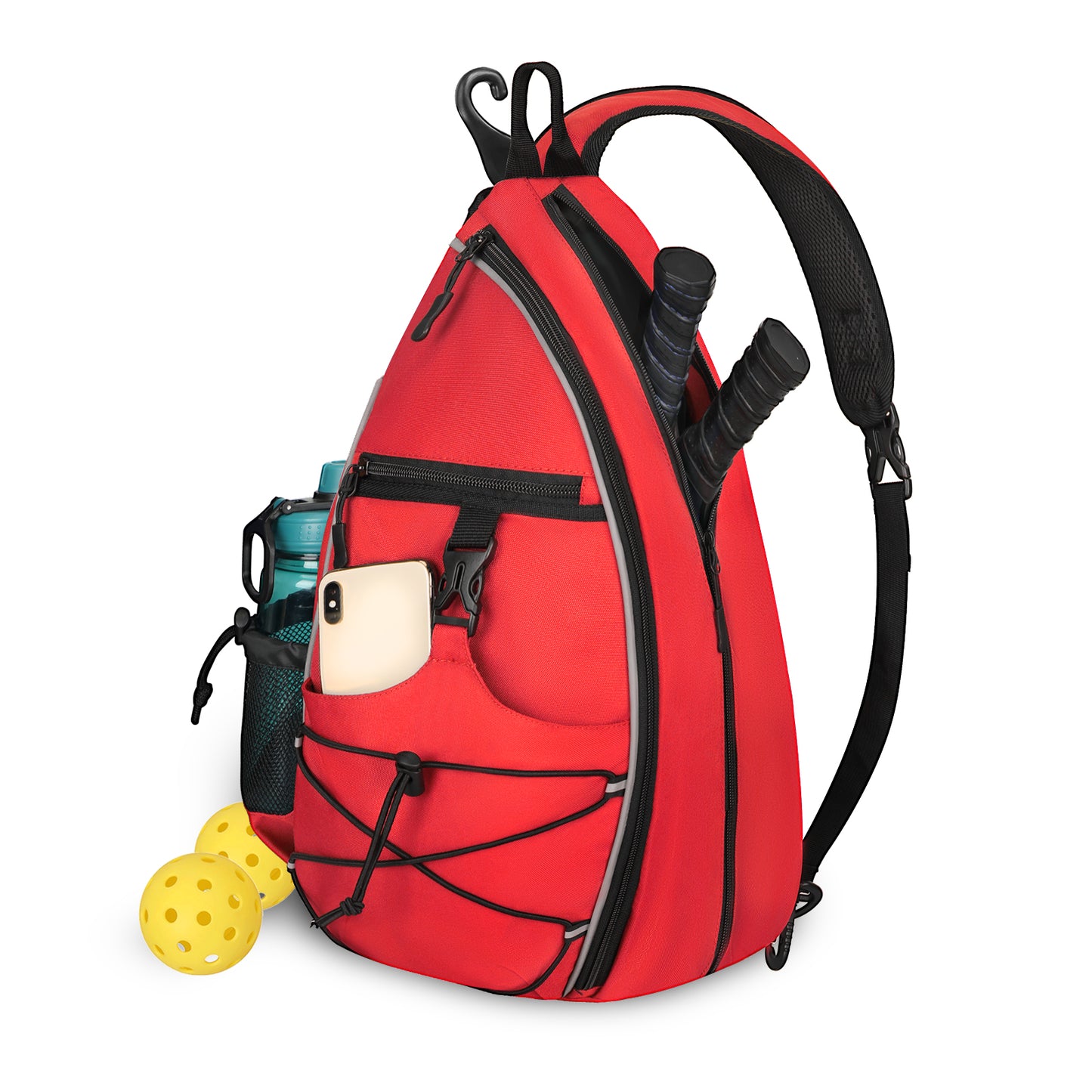 Goloni Pickleball Bag for Women,Mens Pickle ball Backpack,Lightweight Sling Bag with Fence Hook,Large Capacity,Safety Pocket