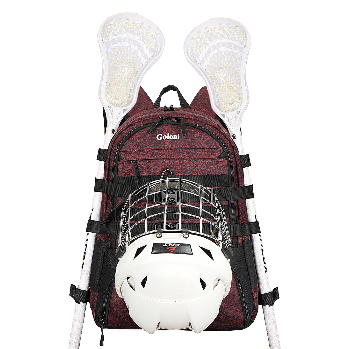 Goloni Lacrosse Equipment Backpack with Two Sticks holder and Separate Cleats Compartment Field Hockey Bag Visit the Goloni Store