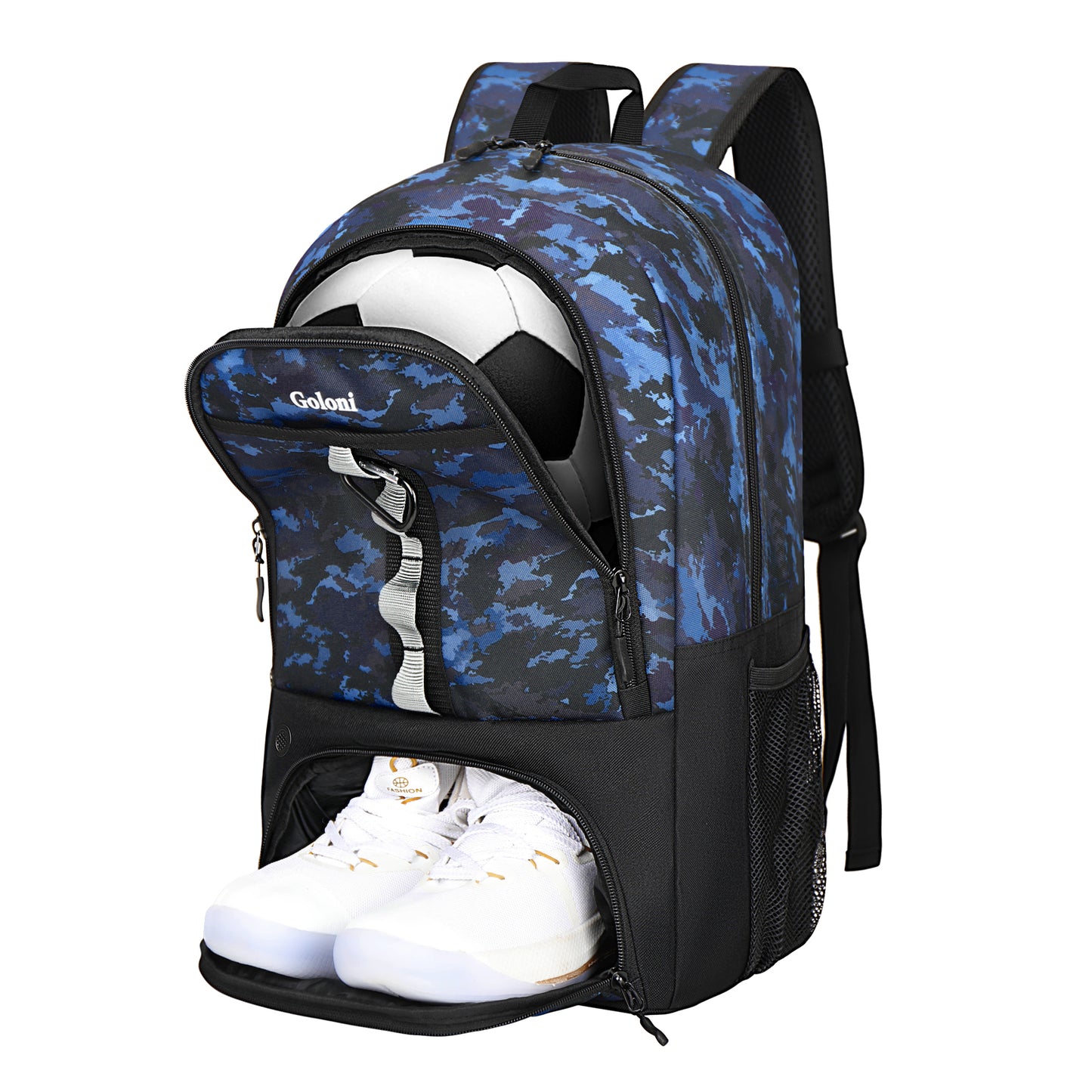 Goloni Youth Soccer Bag,Basketball Bag with Ball Compartment & Shoe Compartment,Backpack for Football Volleyball Basketball