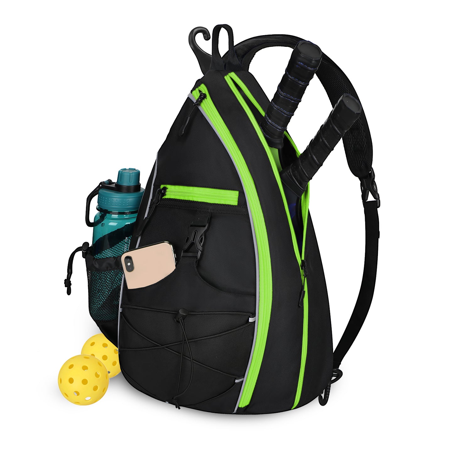 Goloni Pickleball Bag for Women,Mens Pickle ball Backpack,Lightweight Sling Bag with Fence Hook,Large Capacity,Safety Pocket