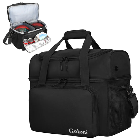 Goloni Bowling Ball Bag 2 Ball, Two Ball Bowling Bag with Padded Ball Holder