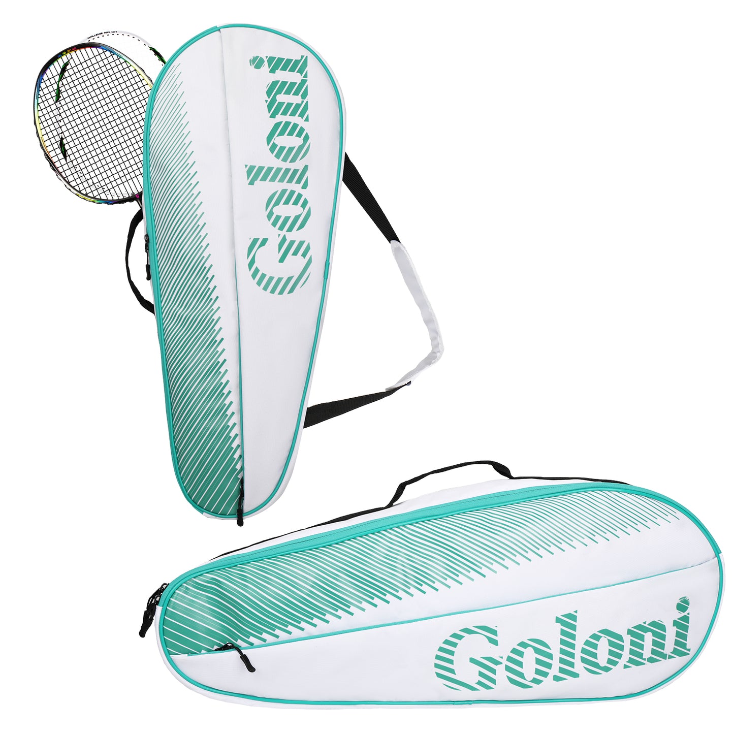 Goloni | 3 Racquet Tennis Bag, for Professional or Beginner Tennis Players, Rackets Cover Bag with Protective Pad & Lightweight | Unisex Design for Men, Women, Youth and Adults