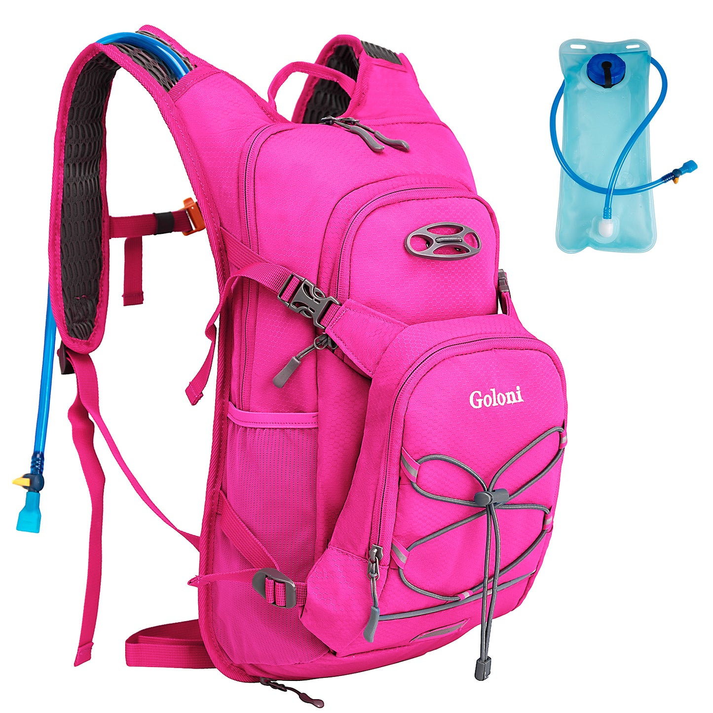 Hydration Backpack,Lightweight Hiking Backpack with 2L Water Bladder,Water Backpack for Biking, Running, Festival