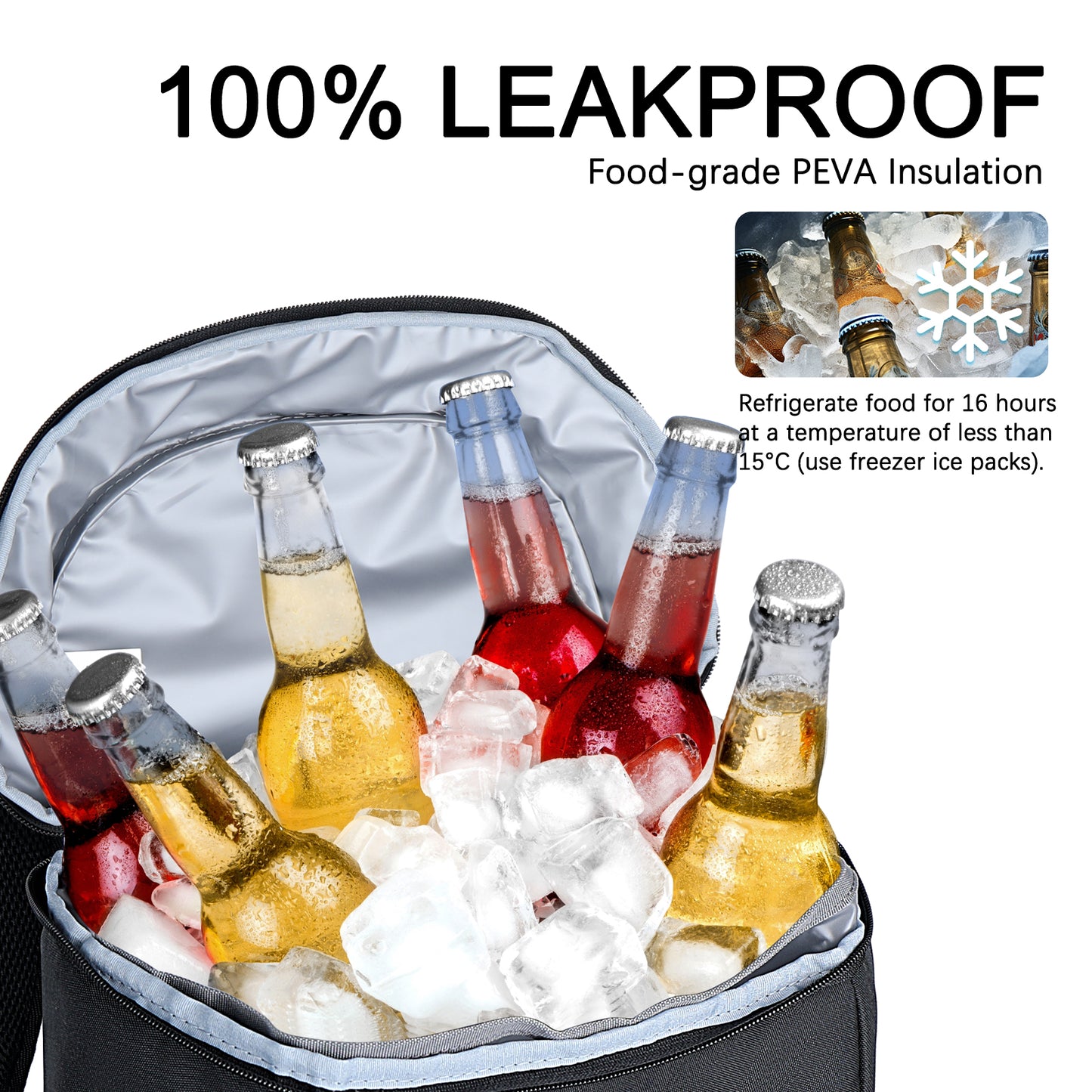 Cooler Backpack Insulated Leak Proof,Small Soft Coolers Bag for Men and Women Camping,Travel,Beach,Hiking,Picnic