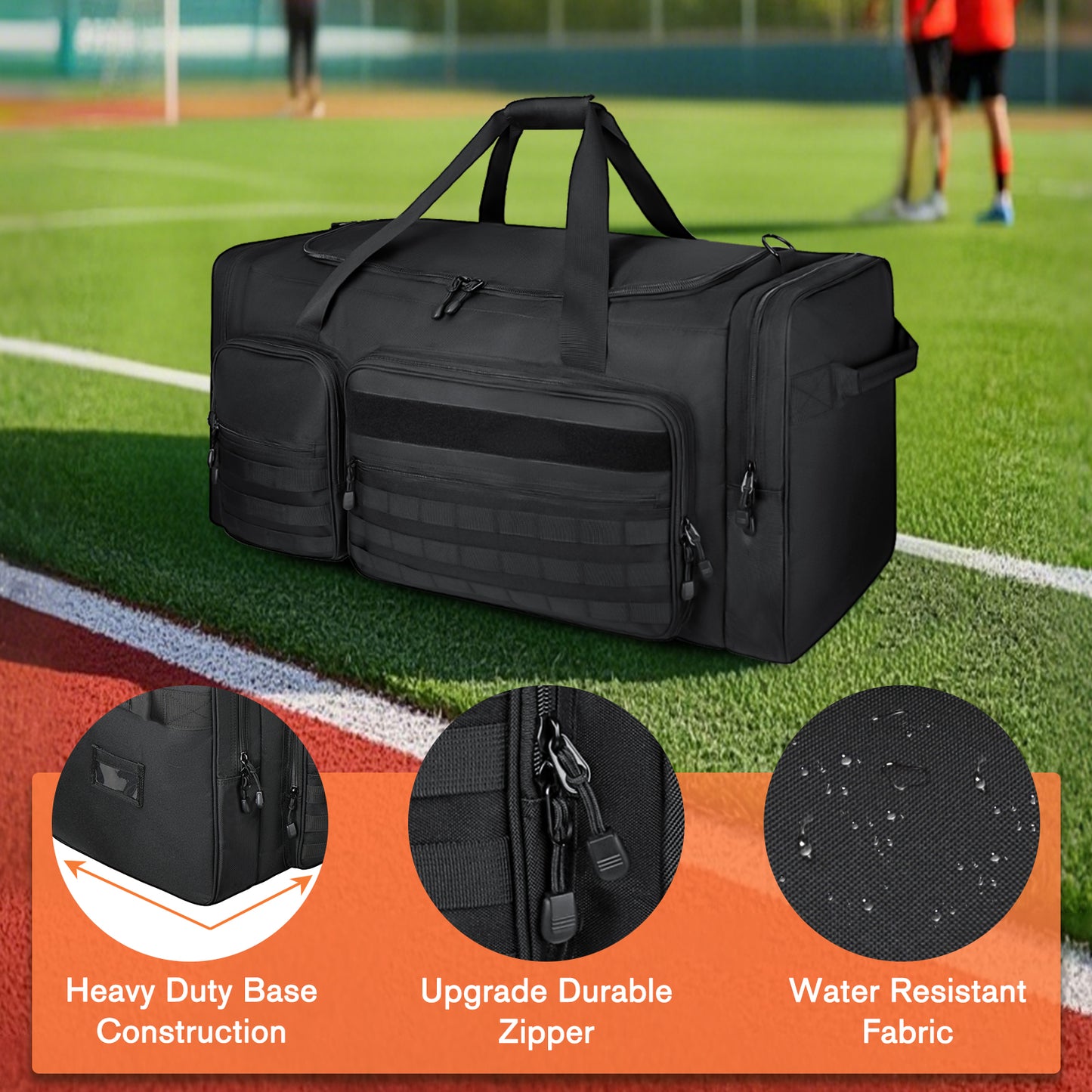 Goloni 130L Heavy Duty Large Duffle Equipment Bag,Catchers Gear Bag with Shoe Compartment,Baseball Duffle Bag