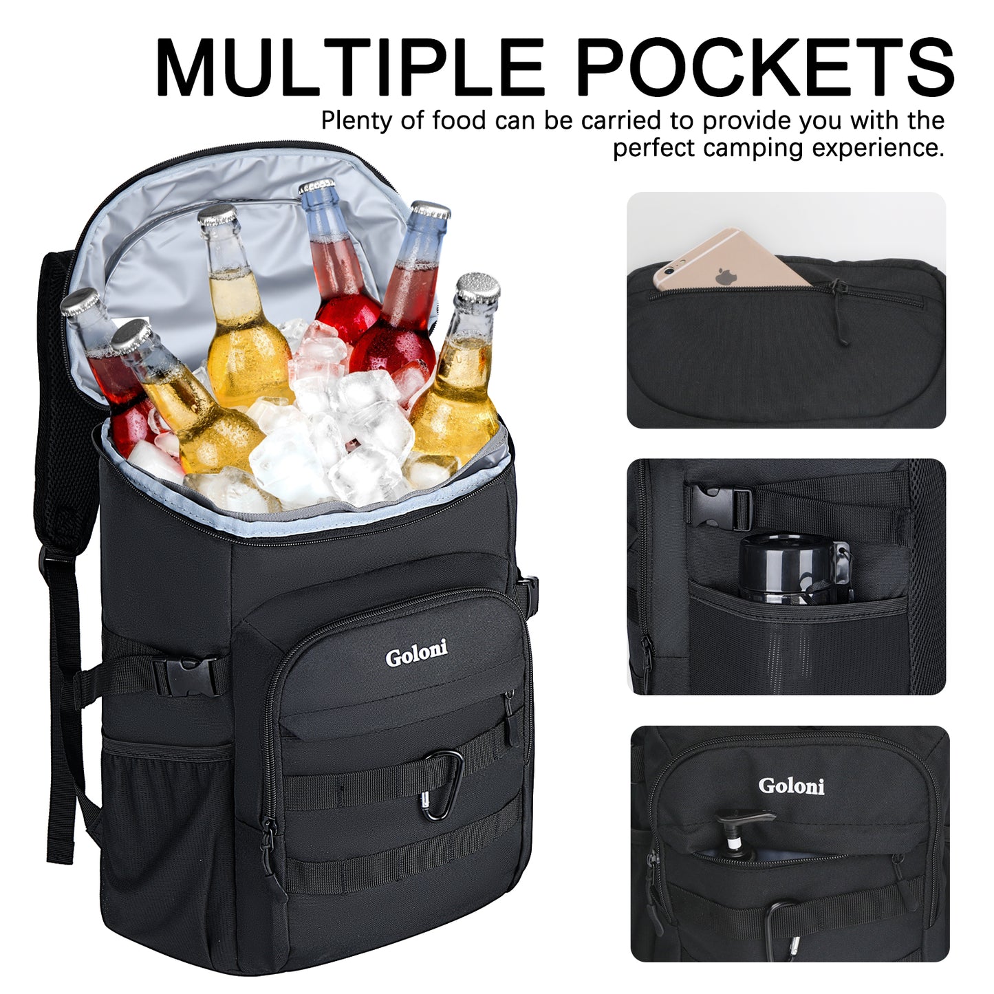 Cooler Backpack Insulated Leak Proof,Small Soft Coolers Bag for Men and Women Camping,Travel,Beach,Hiking,Picnic