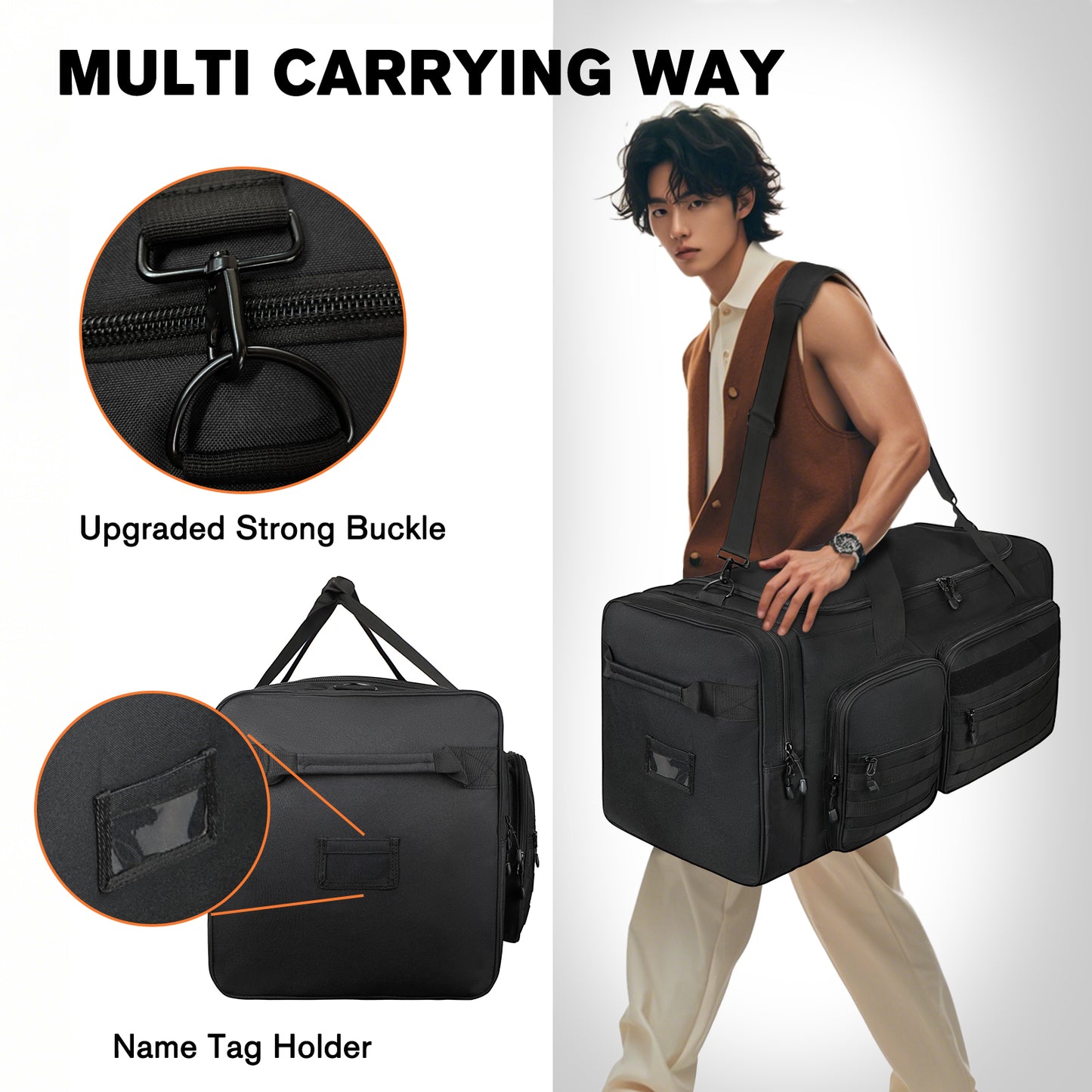 Goloni 130L Heavy Duty Large Duffle Equipment Bag,Catchers Gear Bag with Shoe Compartment,Baseball Duffle Bag