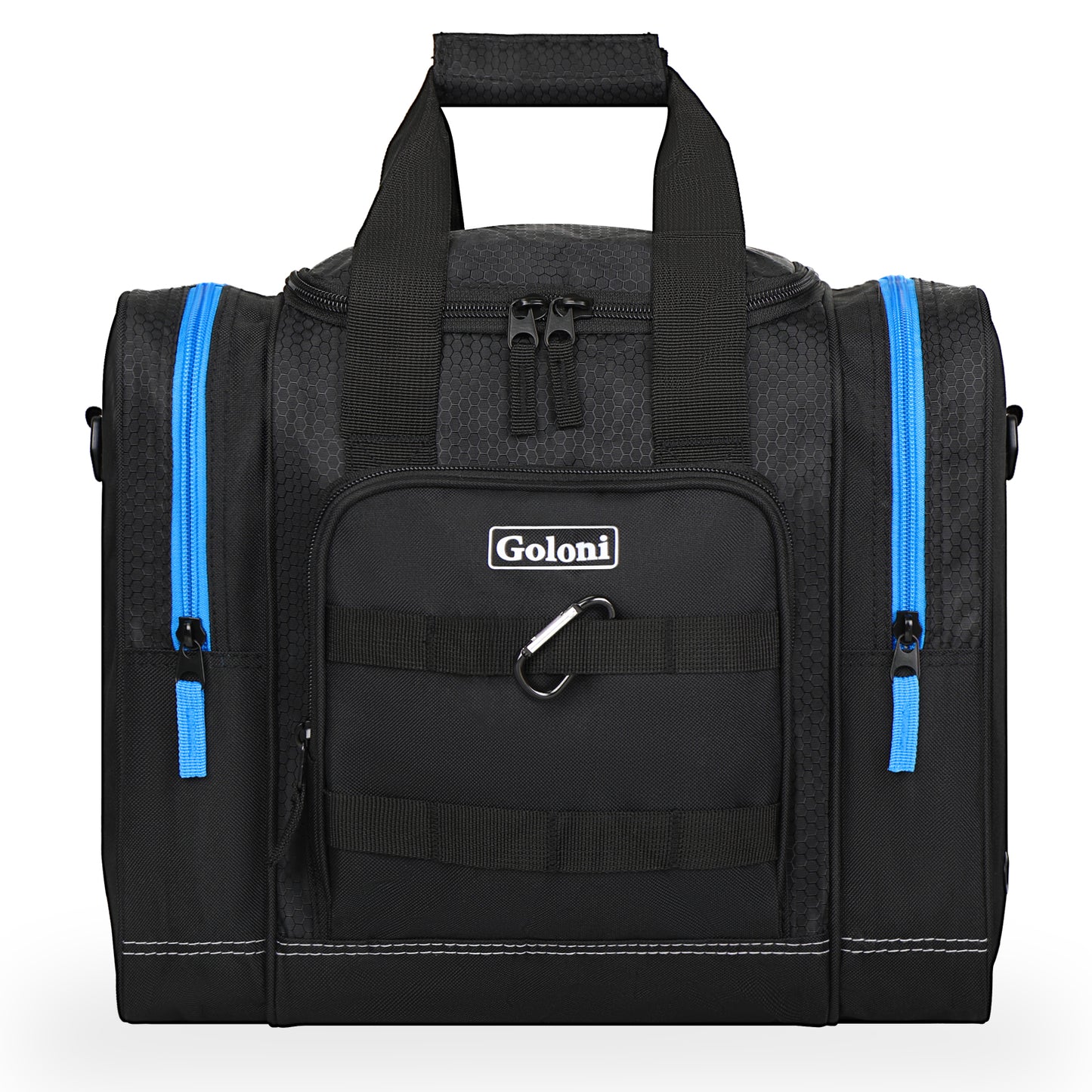 Goloni Bowling Ball Bag for Singer Ball with Padded Ball Holder, 2 Pockets fit Bowling Shoes Up to Mens Size 14 and Accessories