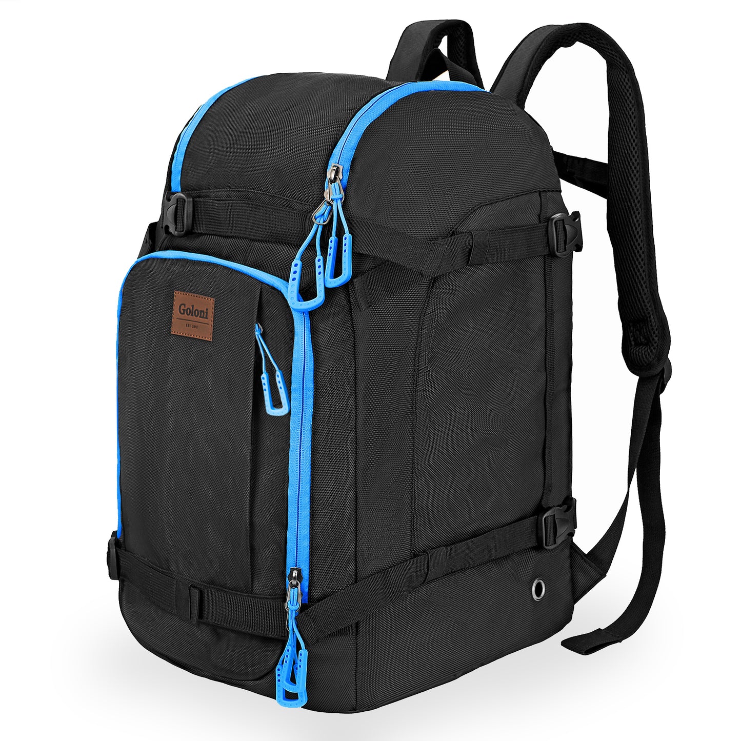Goloni Ski Boot Bag - 50L Waterproof Ski and Snowboard Boots Travel Backpack for Skis, Snowboard, Ski Helmet, & Accessories