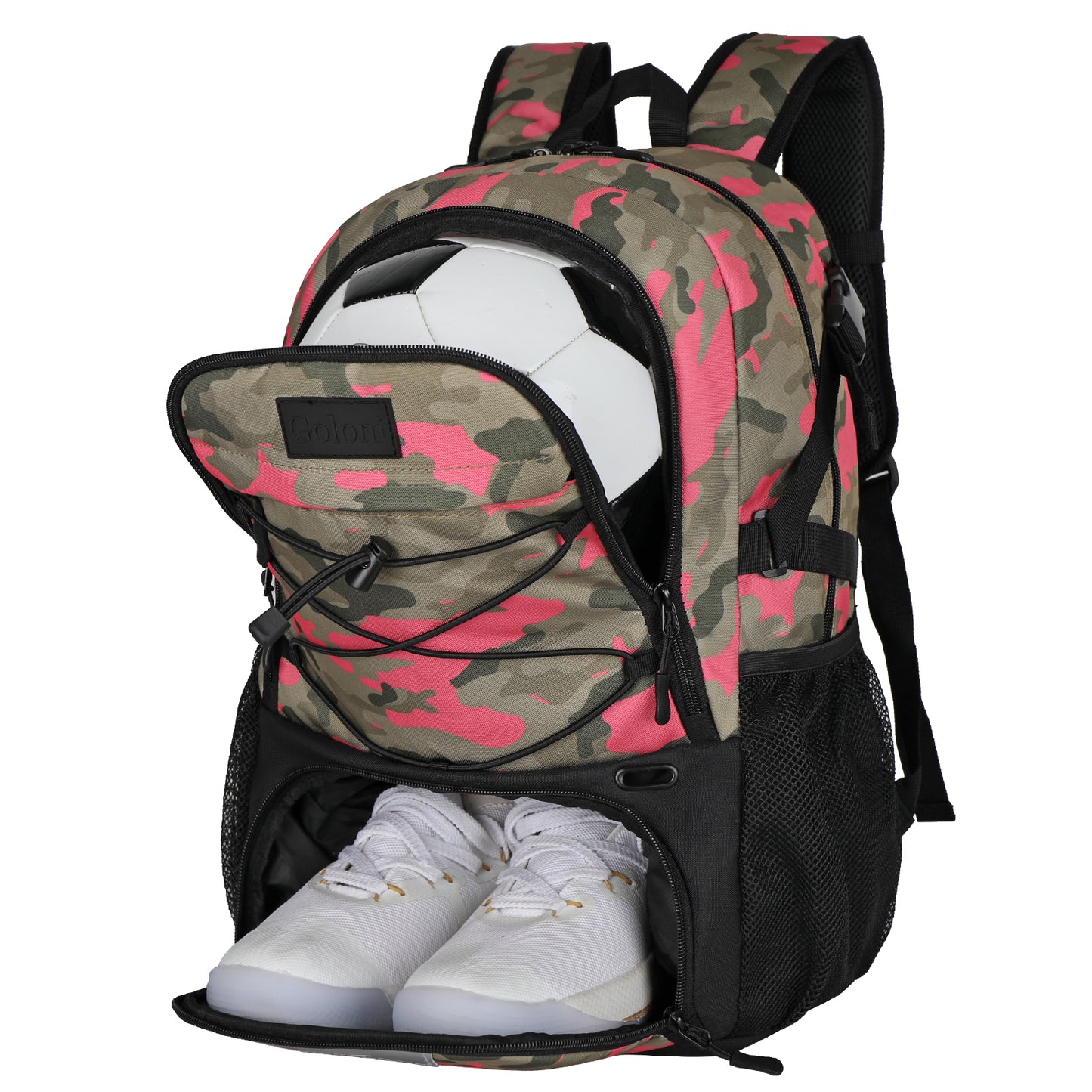 Goloni Soccer Backpack,Basketball Backpack with Ball Compartment & Shoe Compartment,Backpack for Basketball,Soccer