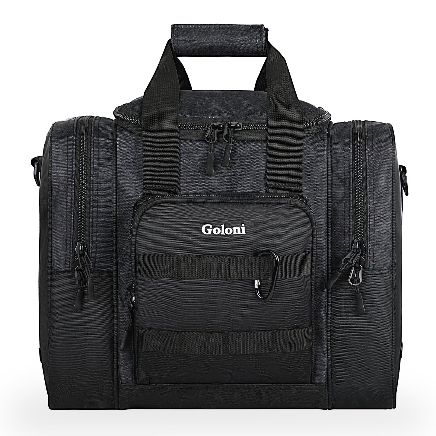 Goloni Bowling Ball Bag for Singer Ball with Padded Ball Holder, 2 Pockets fit Bowling Shoes Up to Mens Size 14 and Accessories