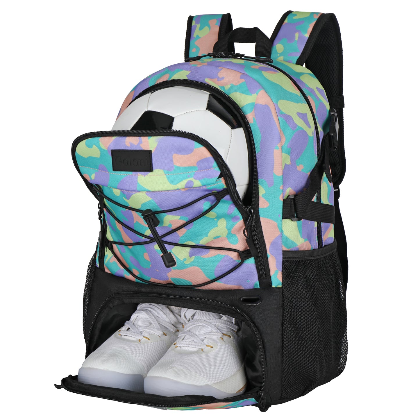 Goloni Soccer Backpack,Basketball Backpack with Ball Compartment & Shoe Compartment,Backpack for Basketball,Soccer