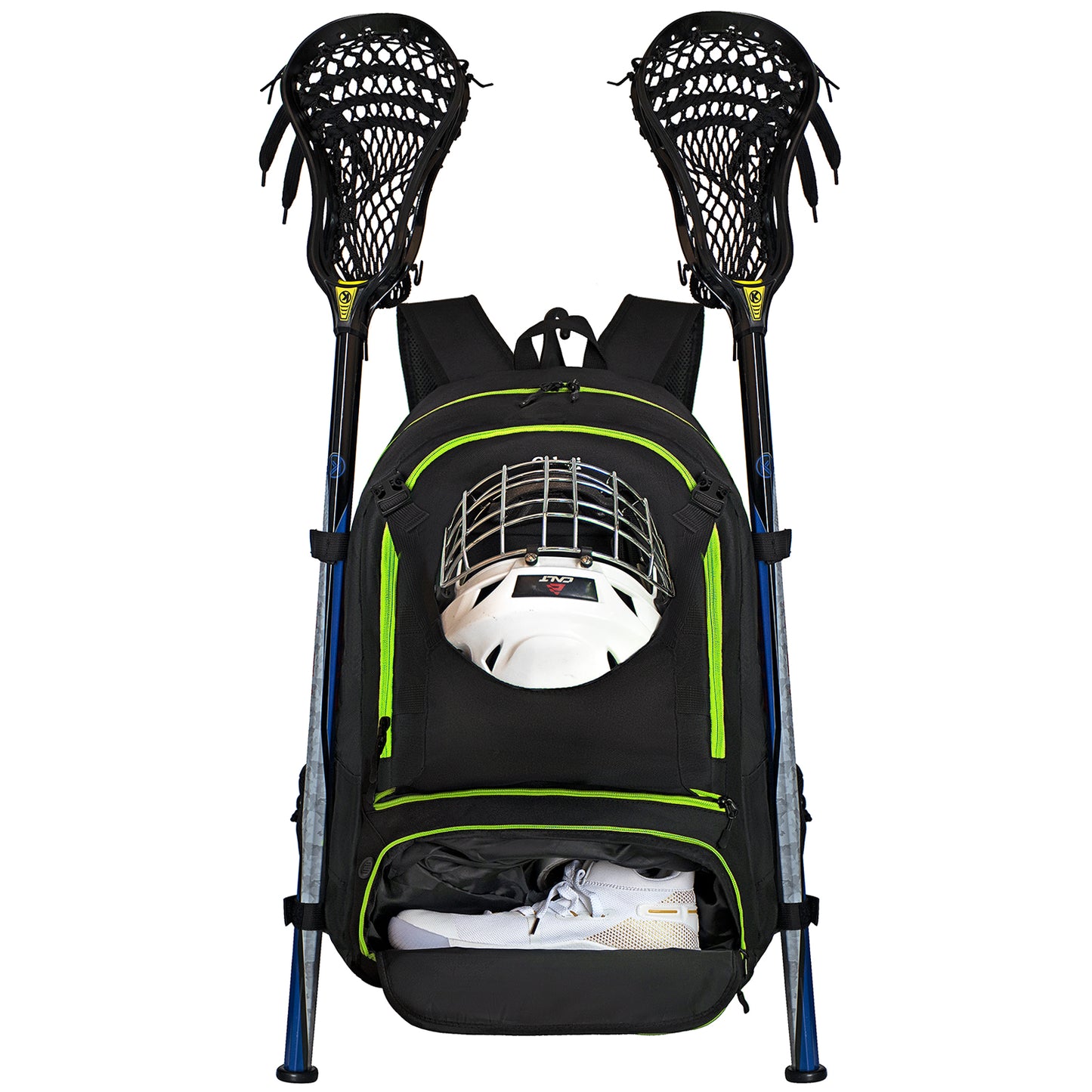 Goloni Lacrosse Equipment Backpack with Two Sticks holder and Separate Cleats Compartment Field Hockey Bag Visit the Goloni Store
