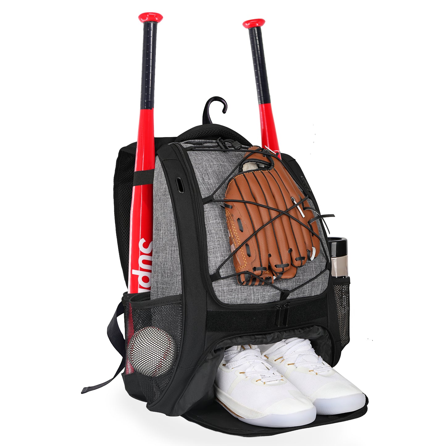 Goloni Baseball Bag,Backpack for Baseball, T-Ball & Softball Equipment & Gear,Softball Bag with Shoe Compartment,Fence Hook
